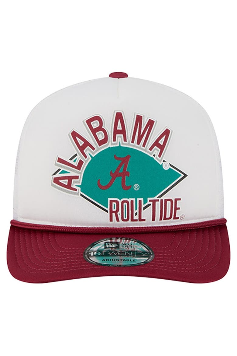 Men's New Era  White Alabama Crimson Tide Diamond 19TWENTY Golfer Adjustable Hat, Alternate, color, White