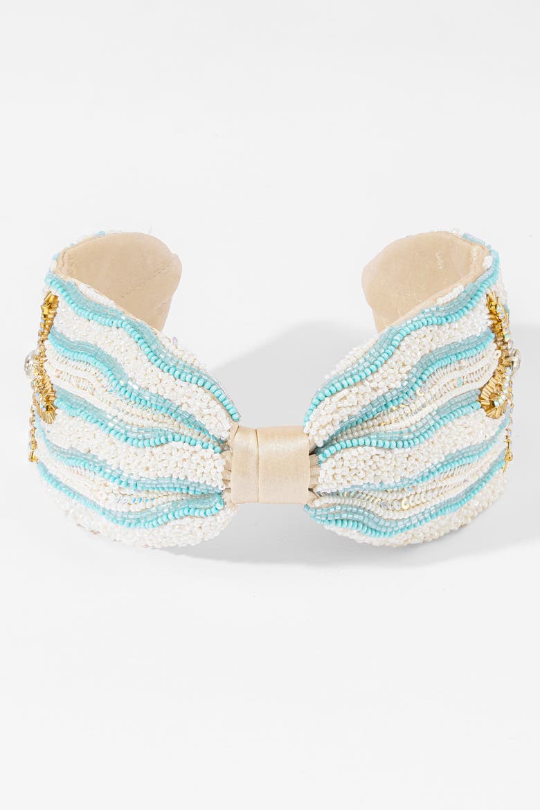 Coastal Tide Knotted Headband, Alternate, color, Turquoise