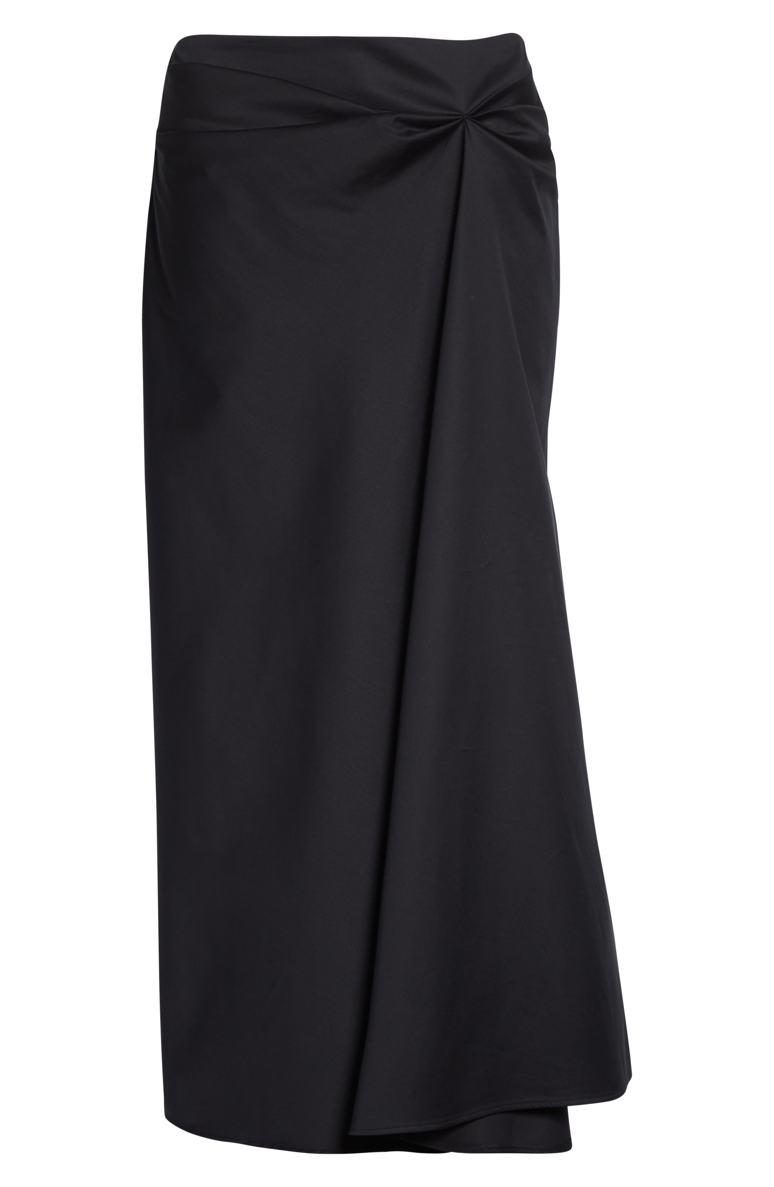 Max Mara Paggi Asymmetrical Stretch Sateen Midi Skirt (Women
