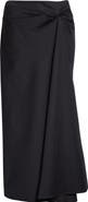 Max Mara Paggi Asymmetrical Stretch Sateen Midi Skirt