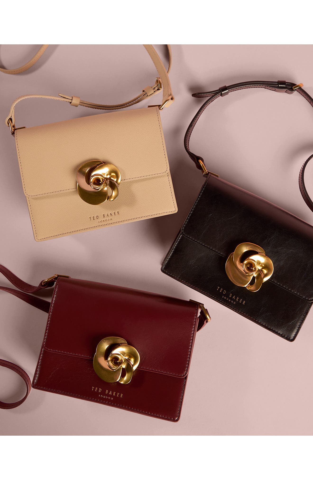 Ted Baker London Rosalie Leather Crossbody Bag, Alternate, color, 