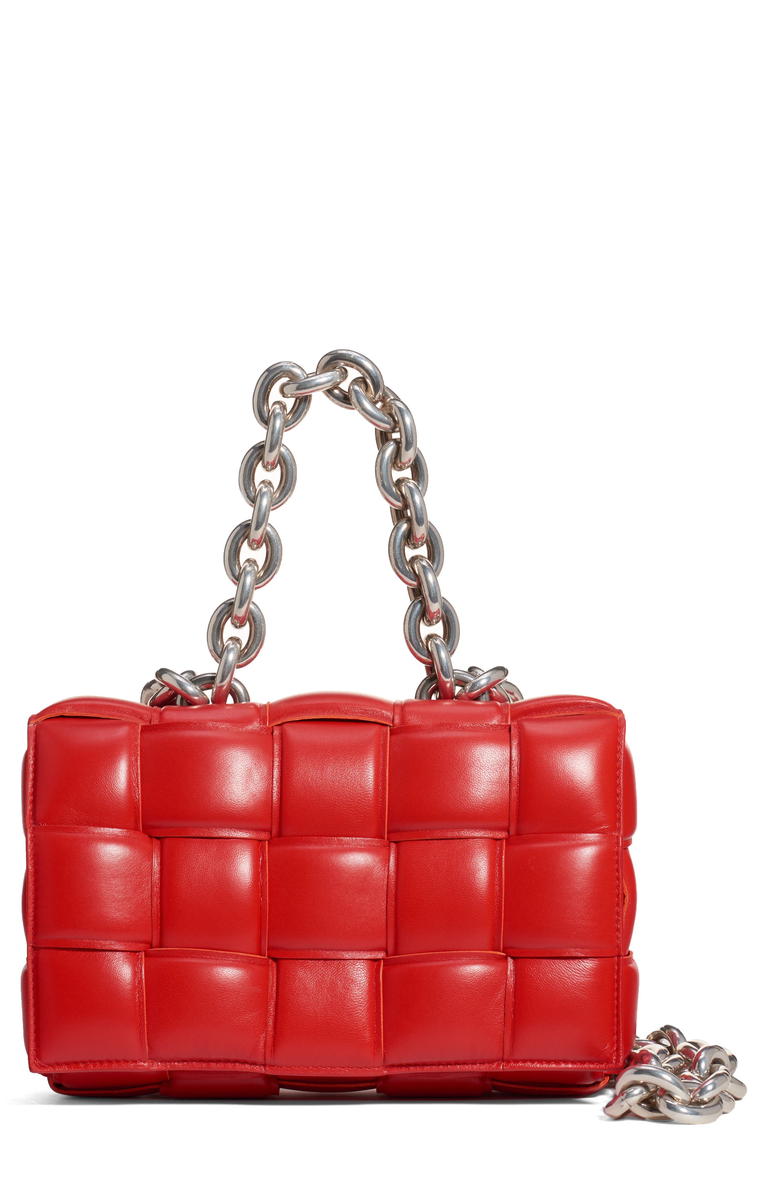 The Chain Cassette Bag, Main, color, NAIL POLISH/ SILVER