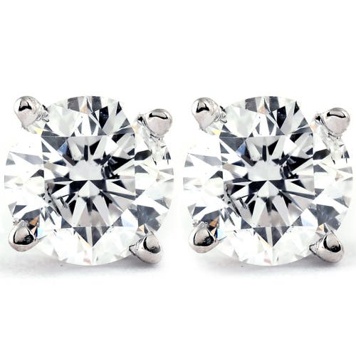 Bliss Diamond 1 Ct. T.w. Natural Diamond Studs 14k Or Gold In White Gold