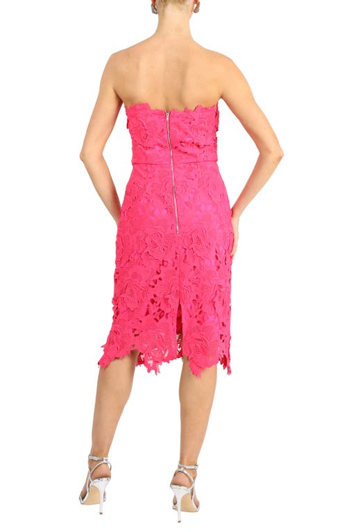 Adelyn Rae Jade Strapless Woven Lace Dress In Pink