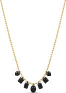 SHYMI Mixed Stone Dangling Statement Necklace