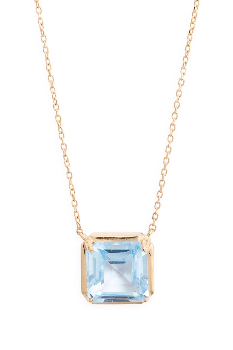 Cléo Carré Daniela Grande Pendant Necklace, Main, color, Aquamarine