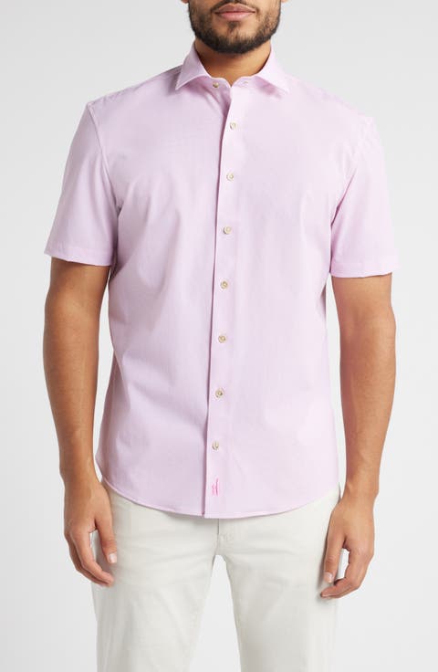 Spielman Hangin' Out Short Sleeve Knit Button-Up Shirt