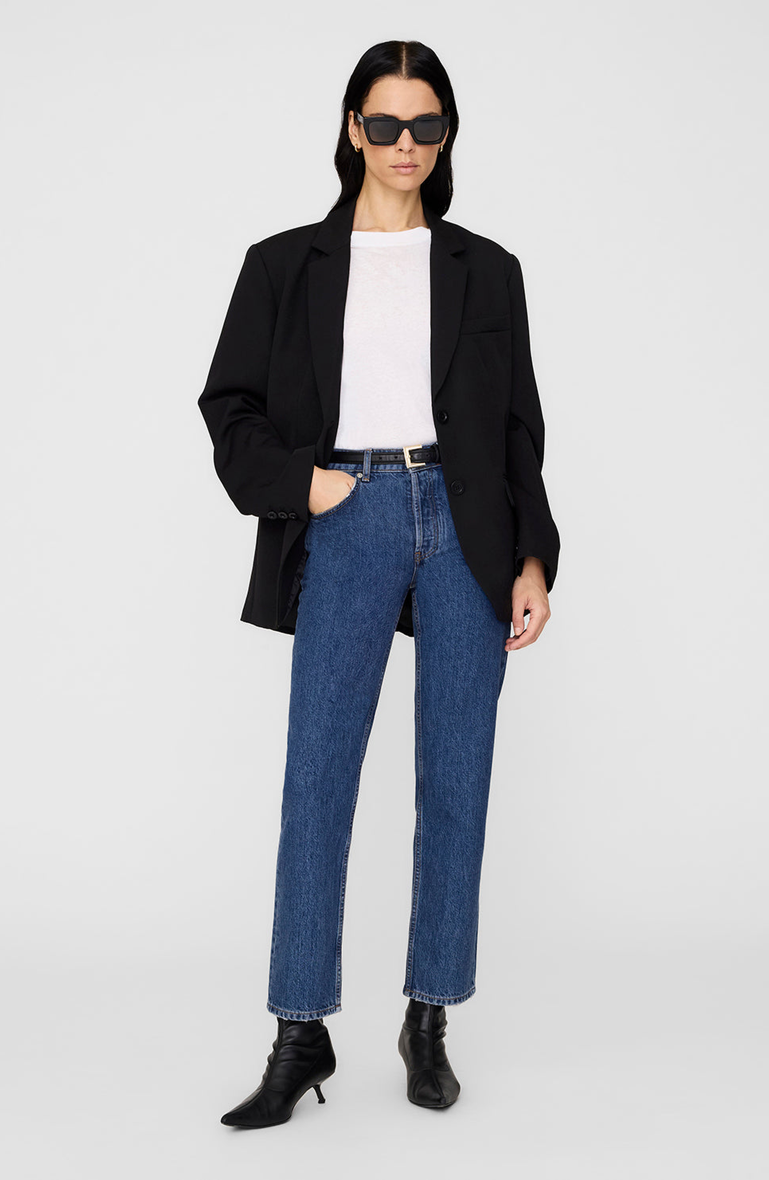 ANINE BING Hilda Boots, Alternate, color, Black