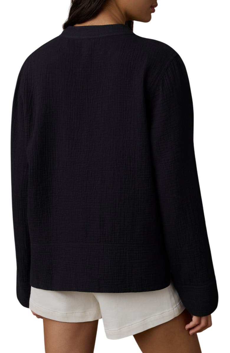 Faherty Dune Harbor Cotton Gauze Top, Alternate, color, Black