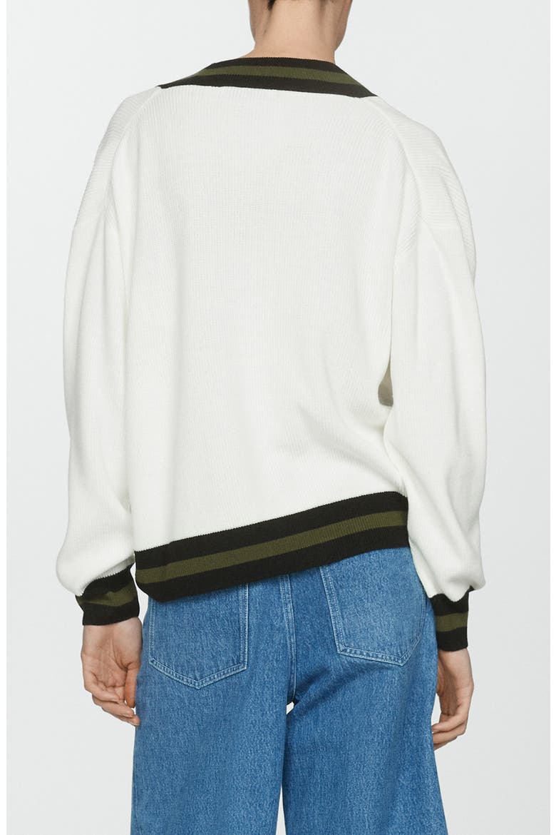 College V-Neck Sweater, Alternate, color, LIGHT BEIGE