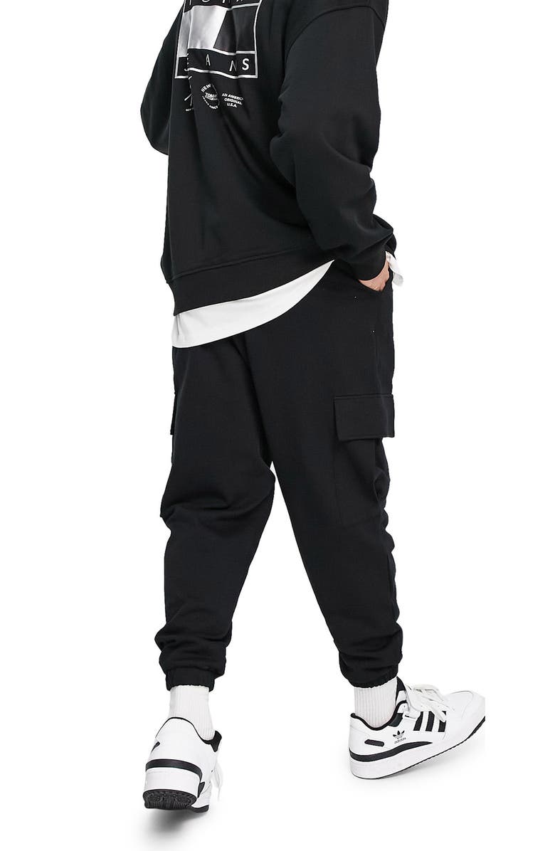 ASOS DESIGN Oversize Cargo Pocket Cotton Joggers, Alternate, color,