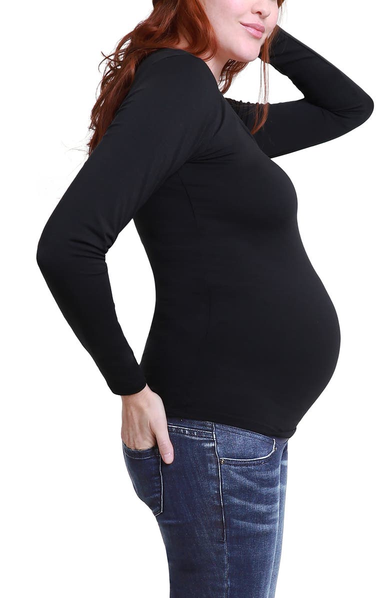 Ingrid & Isabel <sup>®</sup> Maternity Long Sleeve Scoop Neck T-Shirt, Alternate, color, 
