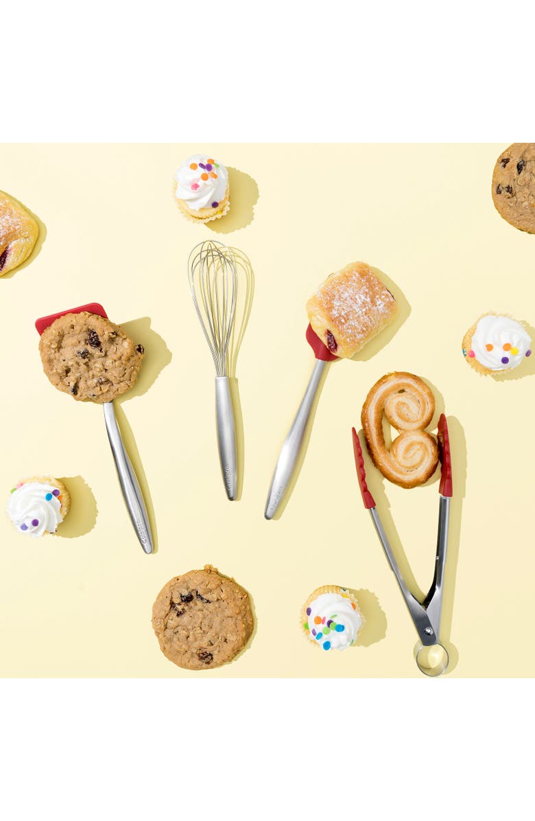 CUISIPRO Piccolo 4 Piece Mini Cooking Tool Set, Alternate, color, Red