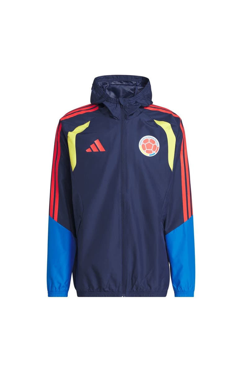 adidas Men's adidas  Navy Colombia National Team FIFA x World Cup 2026 Tiro All Weather Full-Zip Jacket, Alternate, color, Navy