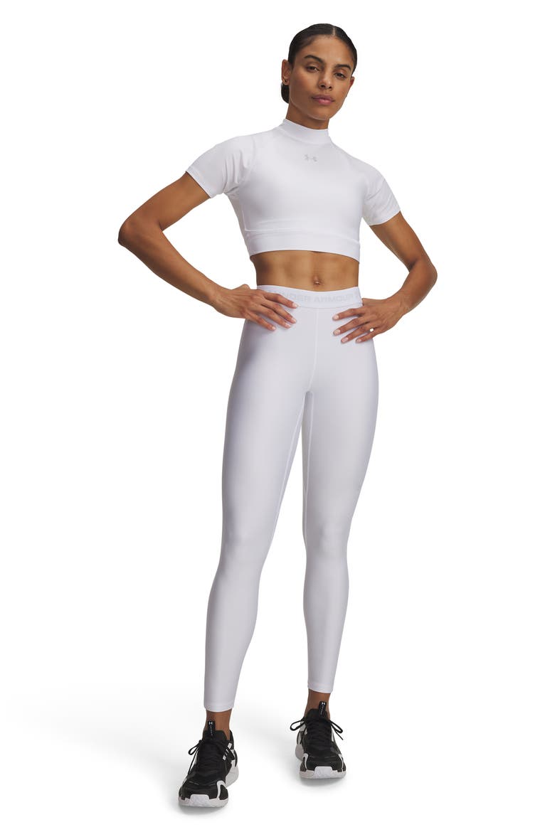 HeatGear® Leggings, Alternate, color, WHITE / / HALO GRAY