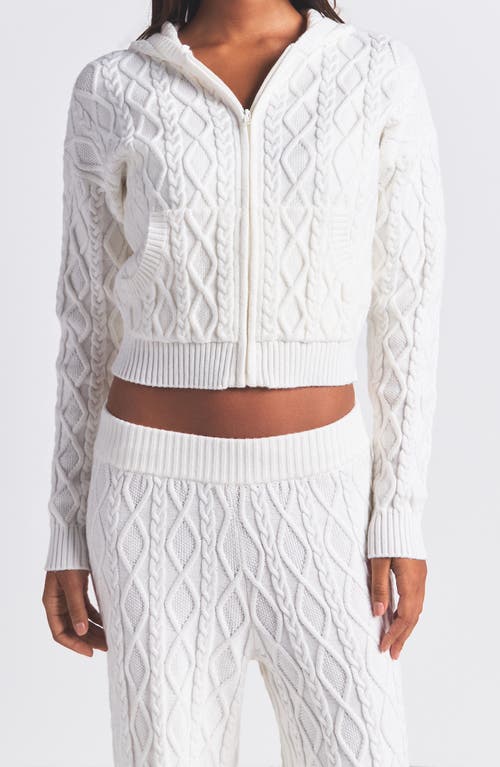 Skims Cable-knit Snow Bunny Trousers In White
