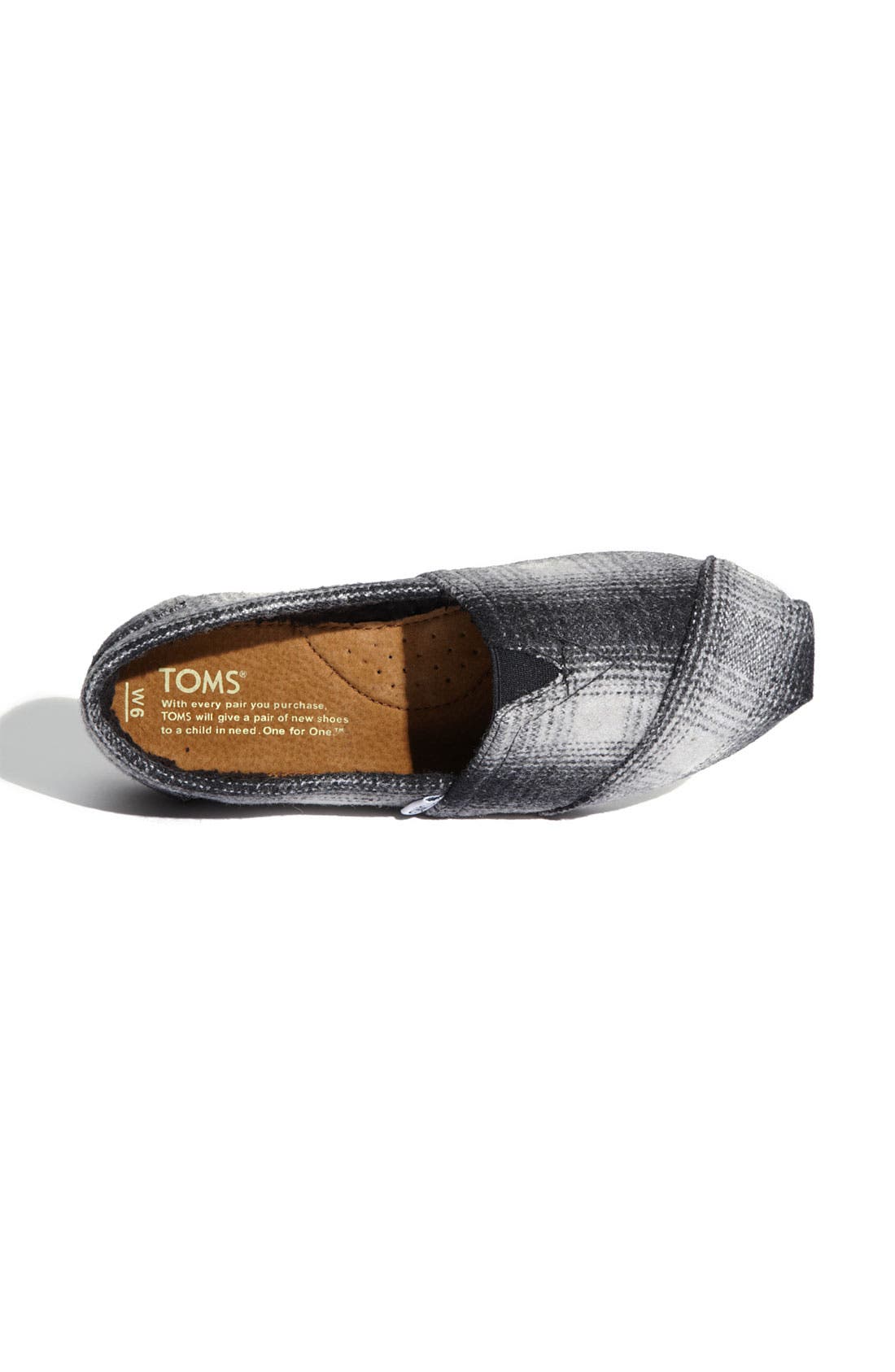 TOMS Plaid Fleece Slip-On, Alternate, color, 