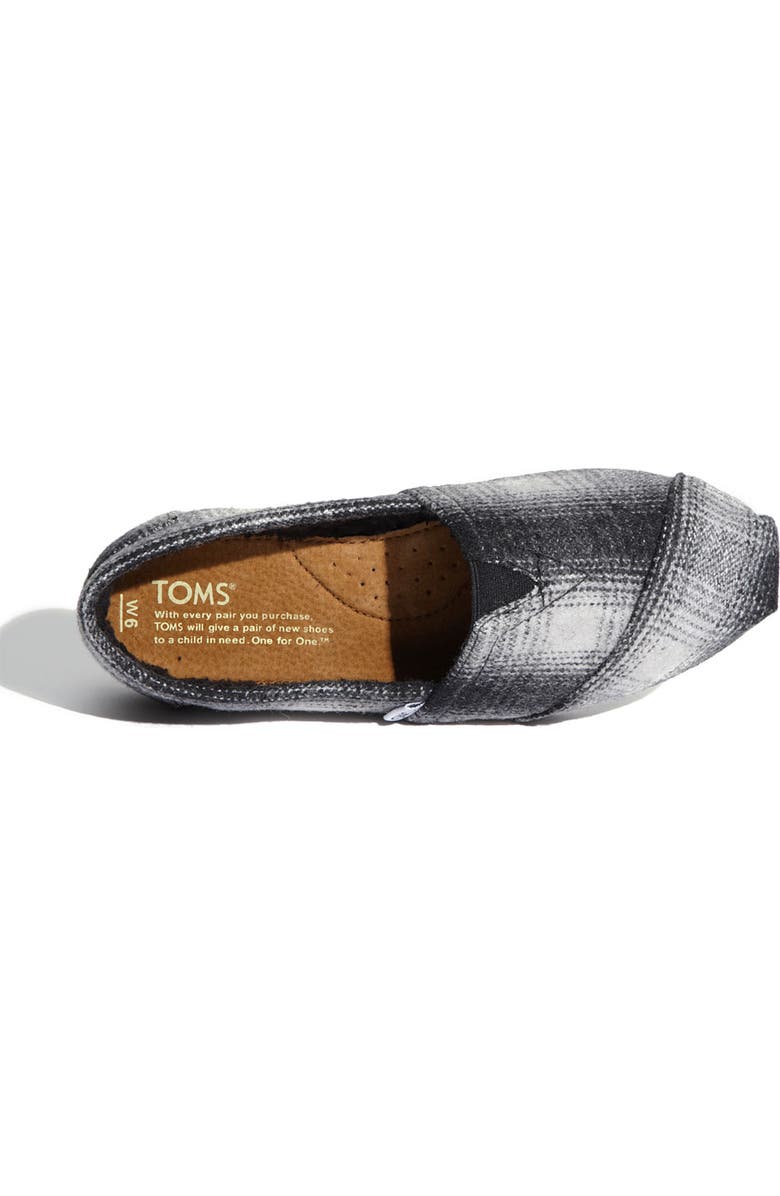 TOMS Plaid Fleece Slip-On, Alternate, color,