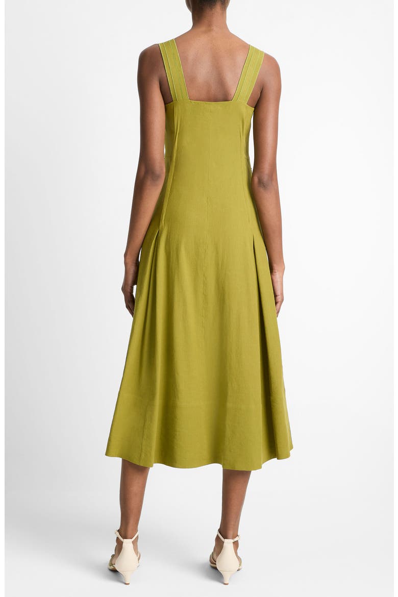Square Neck Midi Dress, Alternate, color, HERBARIA