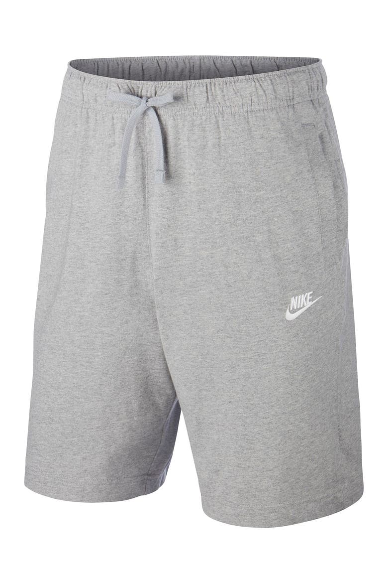 Sportswear Club Jersey Shorts, Main, color, D GR H/WHITE