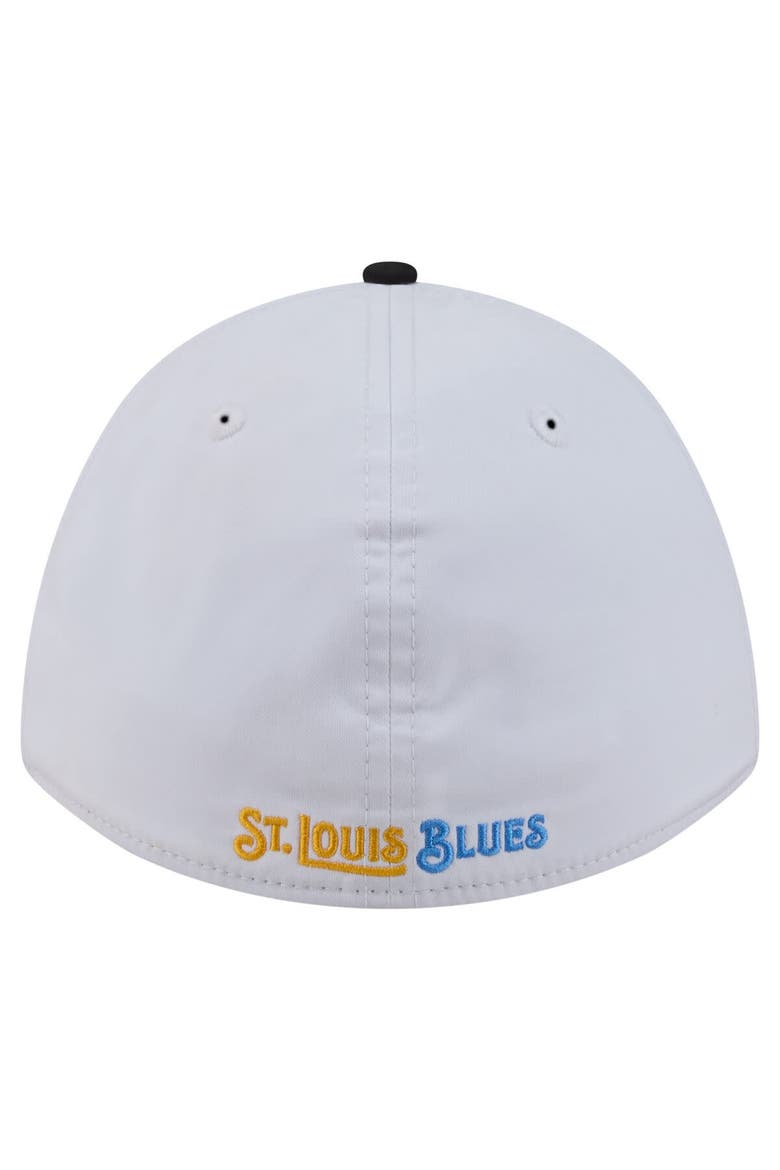 Men's New Era  White/Black St. Louis Blues 39THIRTY Two-Tone Featherweight M-Crown Flex Hat, Alternate, color, White