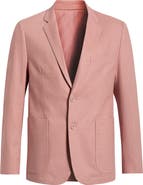 Percival Tailored Fit Light Mauve Linen & Cotton Suit Jacket