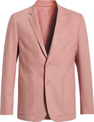 Percival Tailored Fit Light Mauve Linen & Cotton Suit Jacket