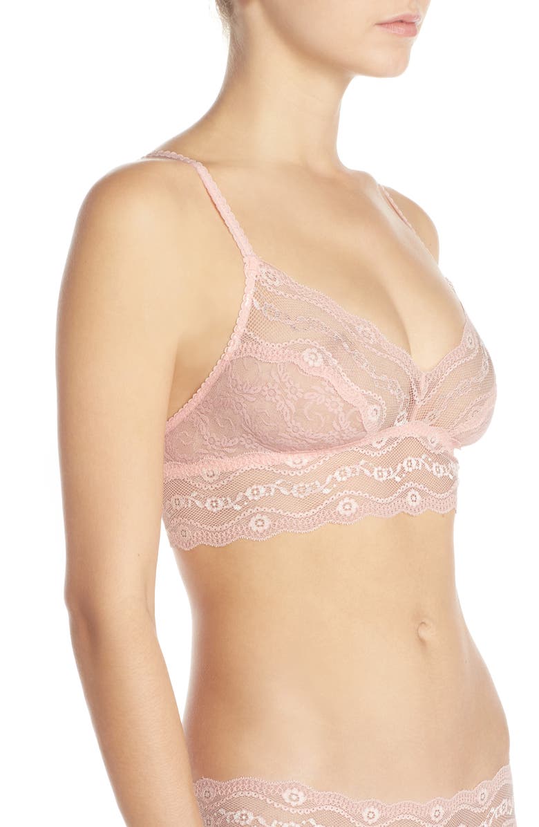 b.tempt'd by Wacoal Lace Kiss Bralette, Alternate, color, Rose Smoke