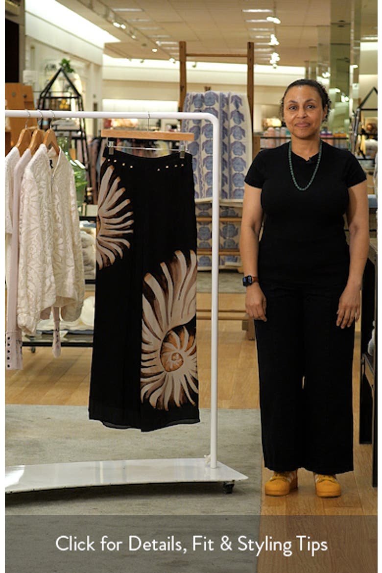 Ammonite Placed Print Wide Leg Pants video