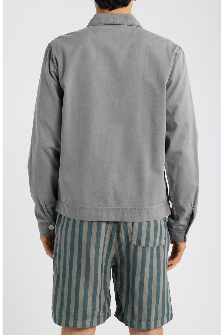 Organic Cotton Twill Zip Jacket, Alternate, color, DARK GREY