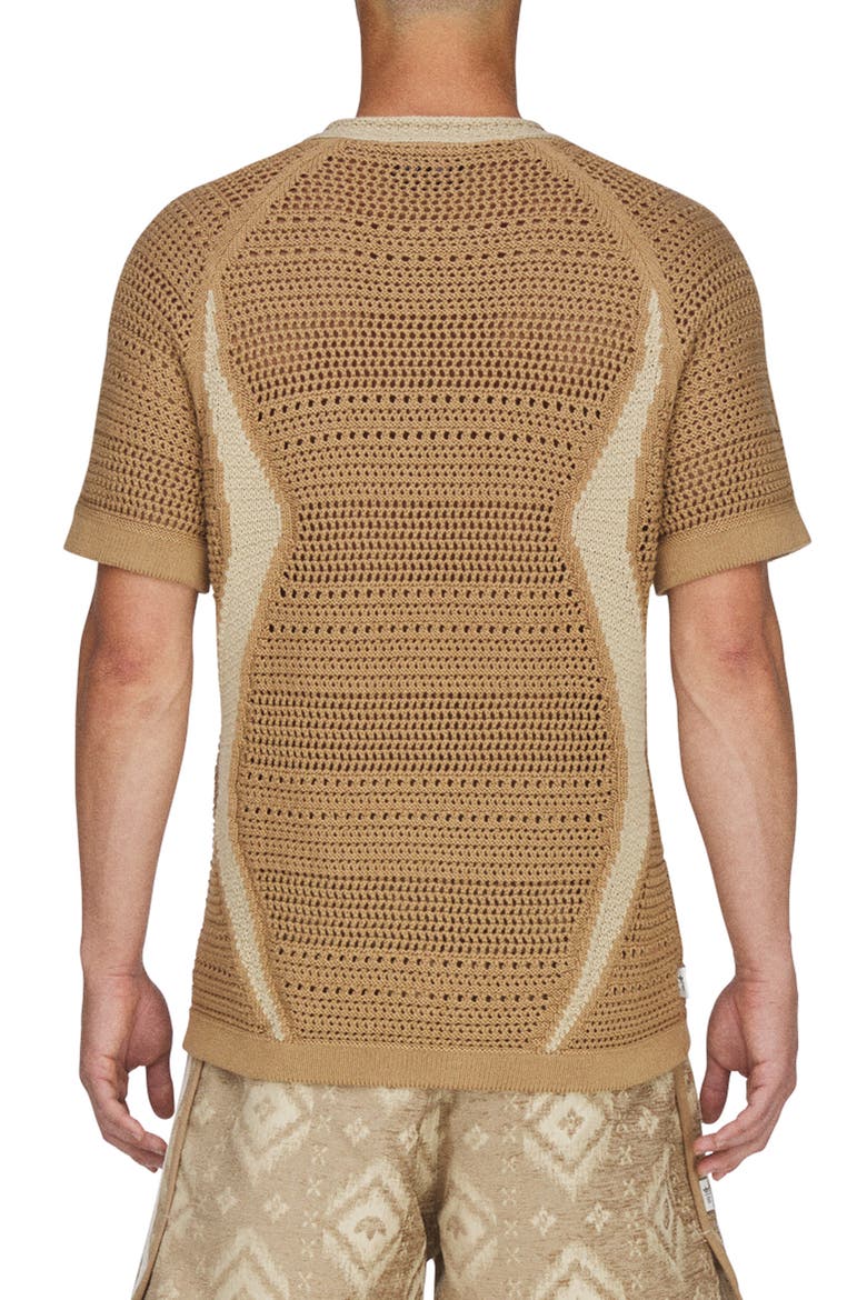 x CLOT Short Sleeve Quarter Zip Sweater, Alternate, color, CARDBOARD