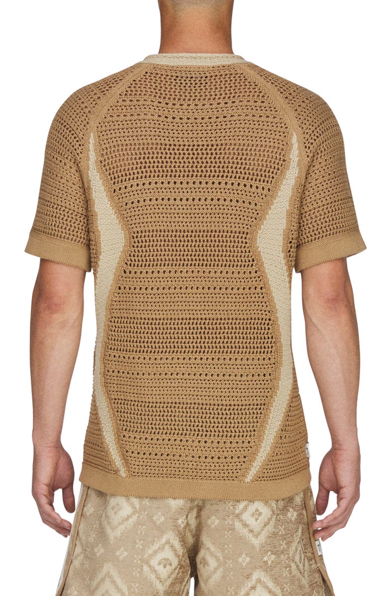 adidas Originals x CLOT Short Sleeve Quarter Zip Sweater, Alternate, color, Cardboard