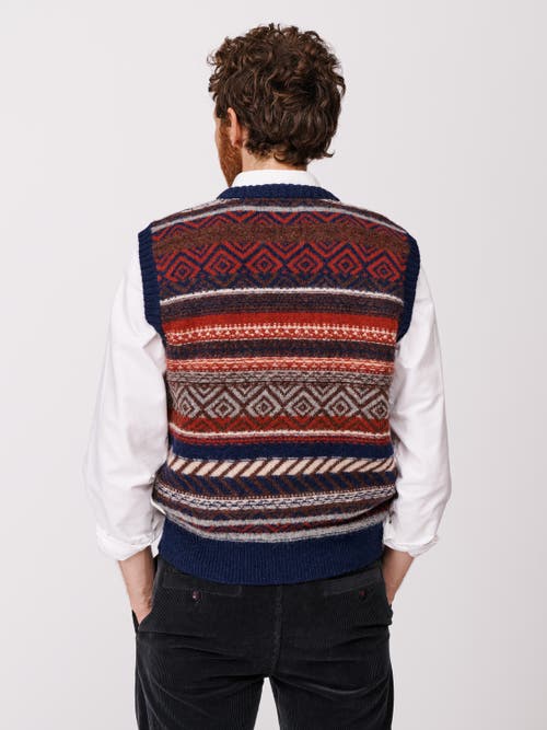 Aubin Fair Isle Slipover Wool Vest