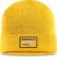 FANATICS Men's Fanatics Branded  Gold Nashville Predators Authentic Pro Cuffed Knit Hat