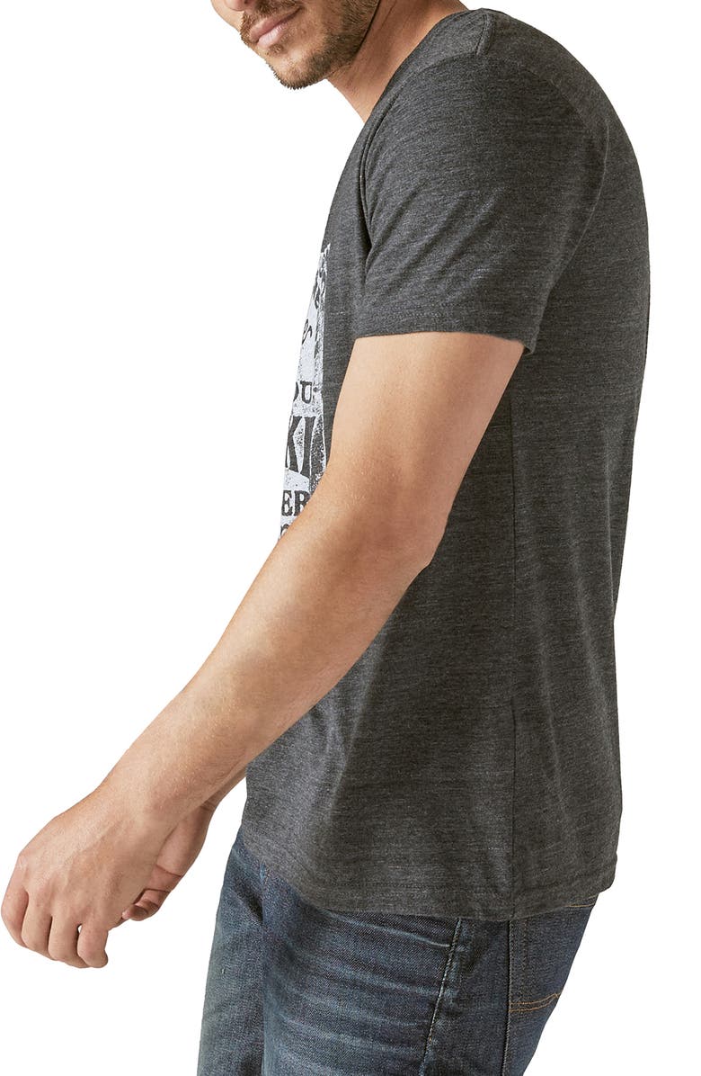 Lucky Brand Keep Your Friends Close Whiskey Graphic T-Shirt, Alternate, color,