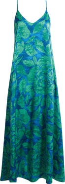 Tahari ASL Print Pocket Sleeveless Maxi Dress