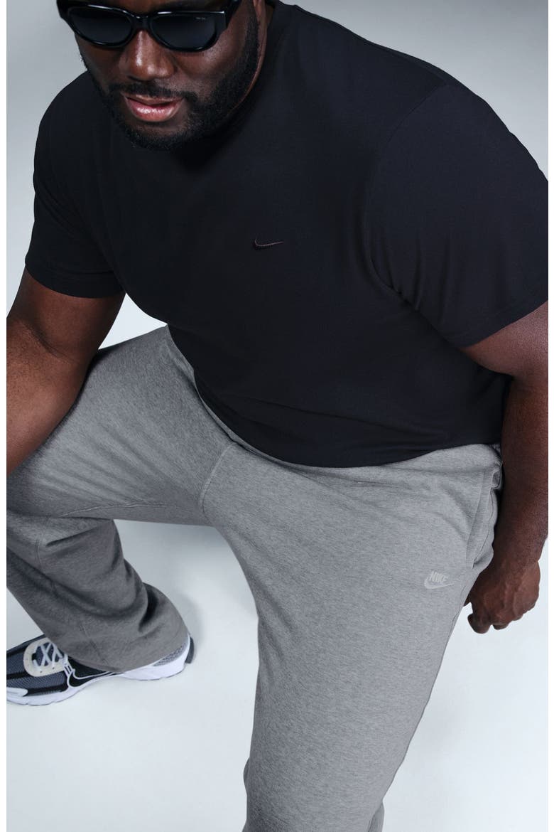 Club Open Hem Fleece Pants, Alternate, color, DARK GREY HEATHER