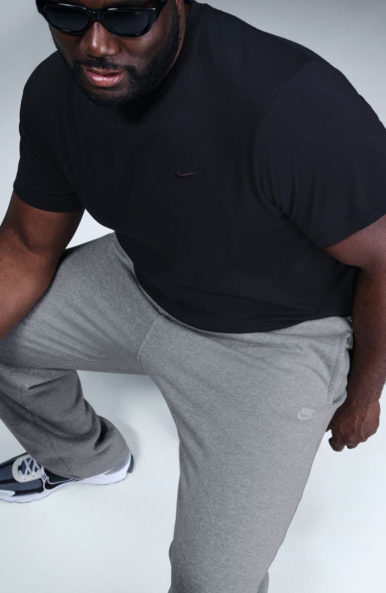 Nike Club Open Hem Fleece Pants, Alternate, color, Dark Grey Heather