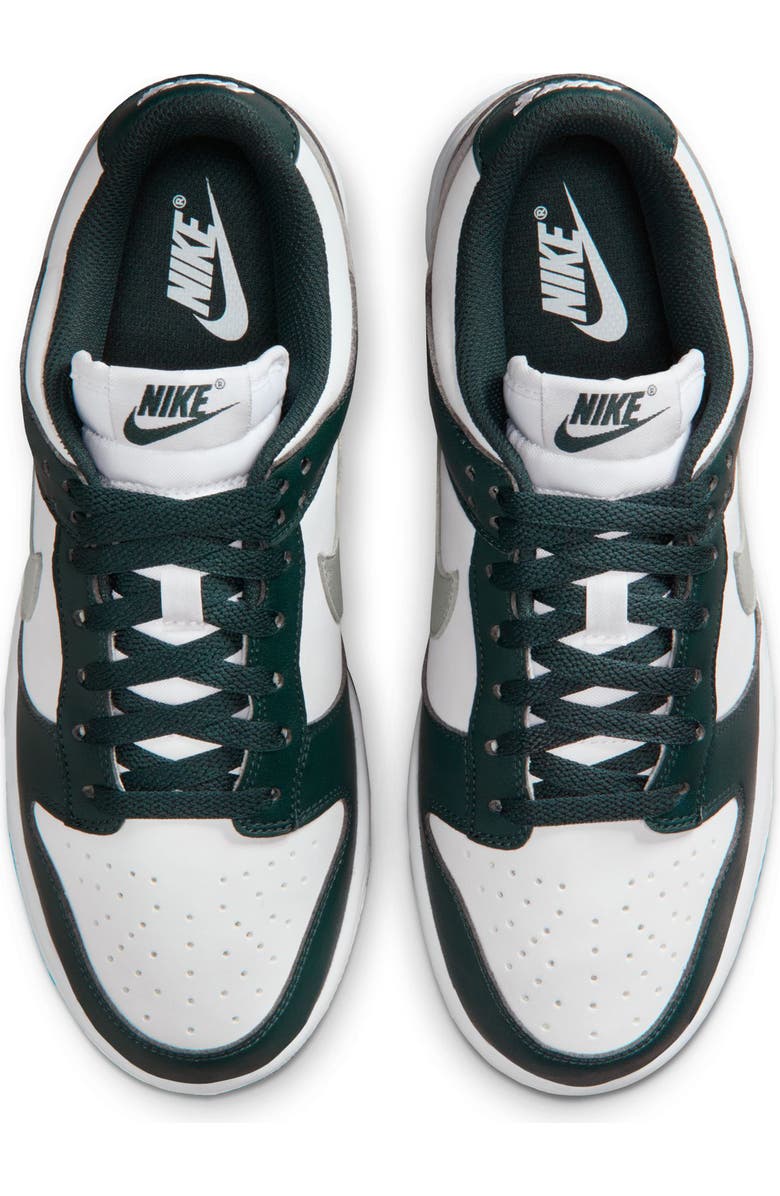 Nike Dunk Low Basketball Sneaker, Alternate, color, Seaweed/ Metallic/ Silver
