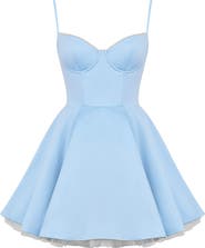 HOUSE OF CB Minimoiselle Bustier Stretch Satin Minidress