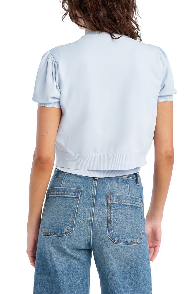 The Cecila Short Sleeve Cardigan, Alternate, color, SKY BLUE