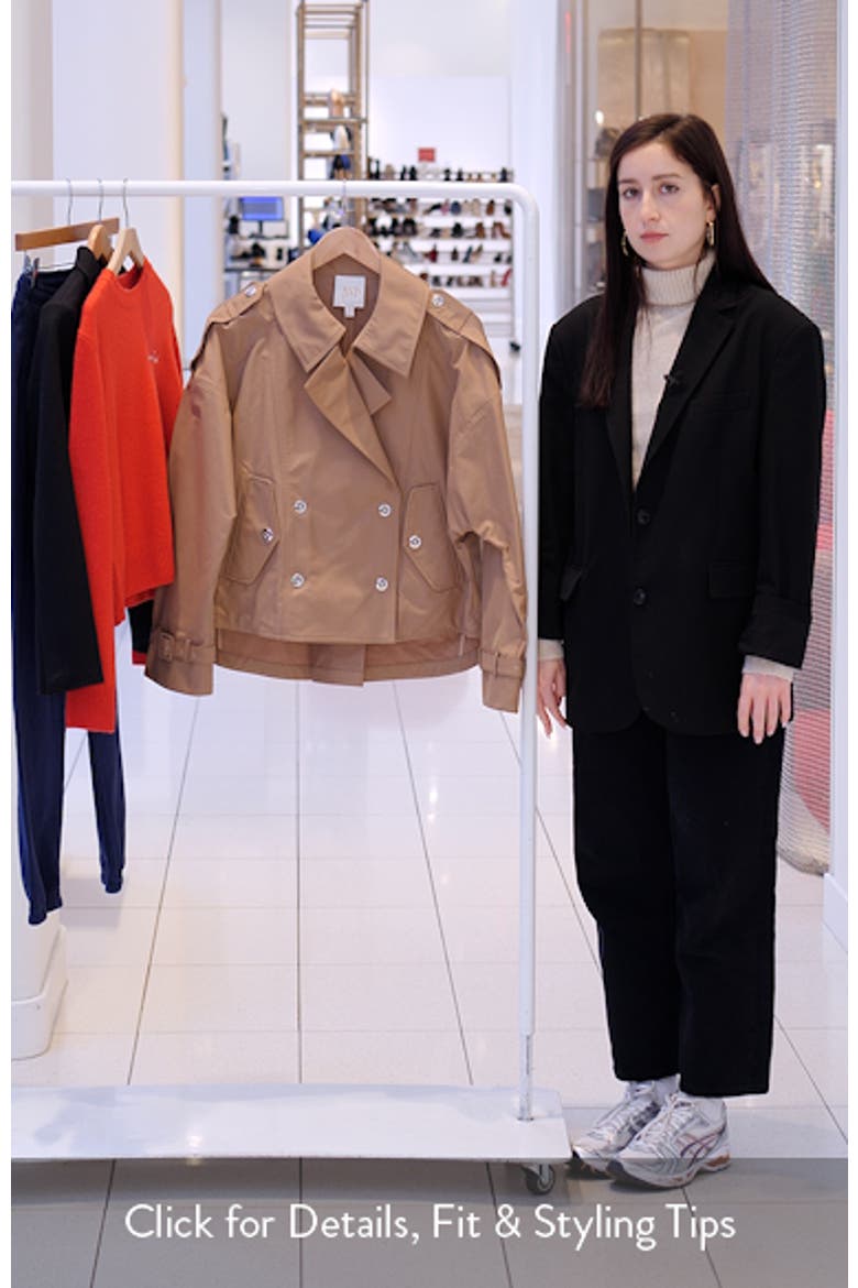 Bogie Crop Cotton Blend Trench Coat video