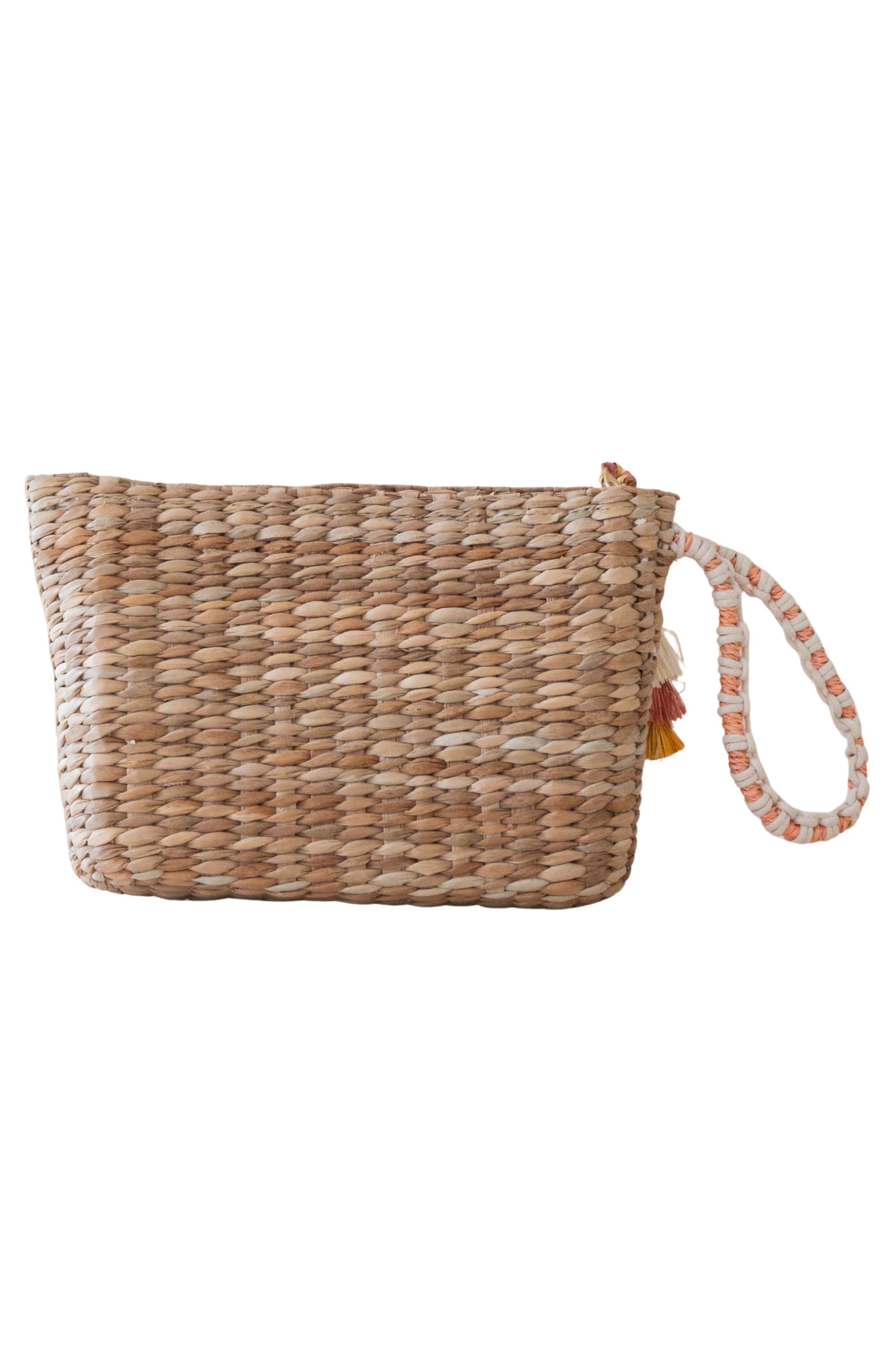LIKHA Cocktail Embroidered Straw Pouch, Alternate, color, 