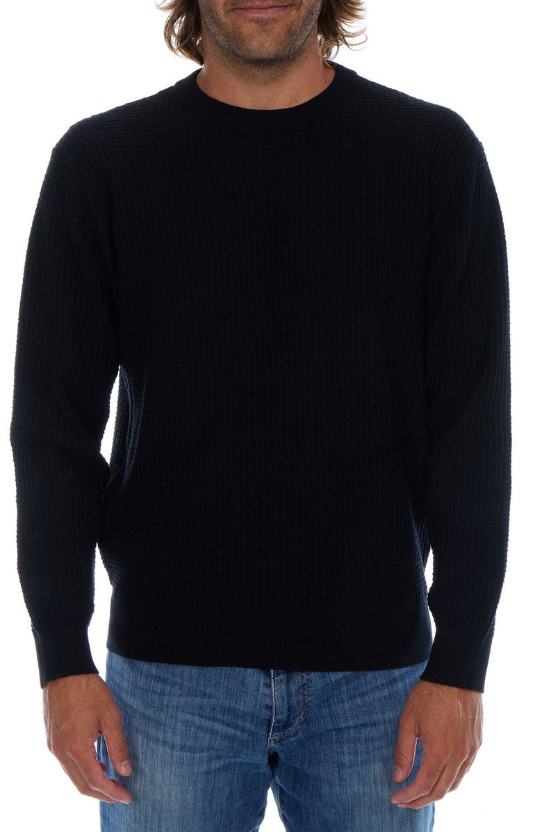 PX Textured Cotton Sweater, Main, color, Black
