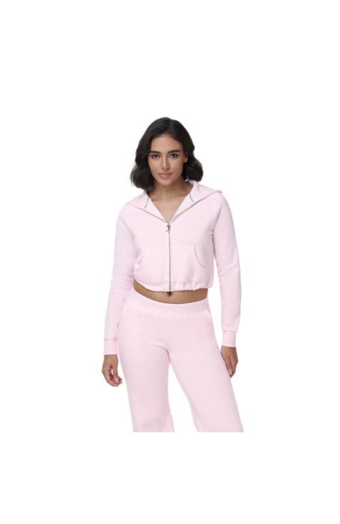 Cropped Bubble Fleece Hoodie