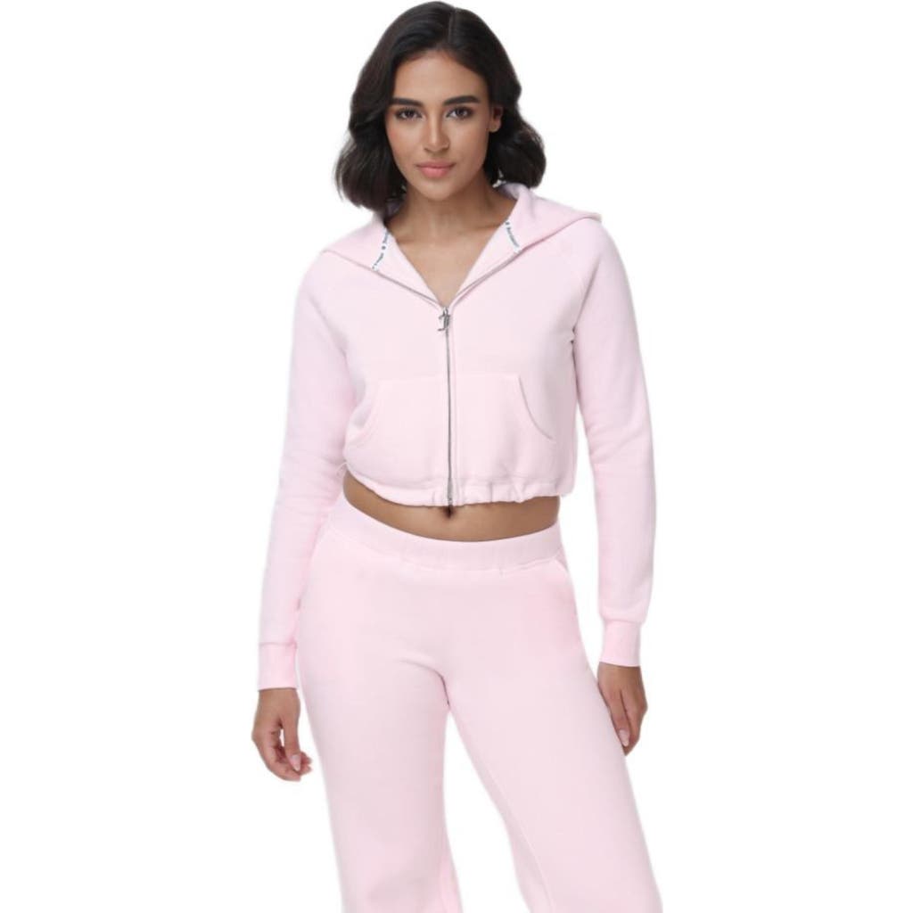 Juicy Couture Cropped Bubble Fleece Hoodie in Soft Glow at Nordstrom, Size X-Large