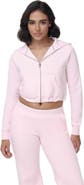 Juicy Couture Cropped Bubble Fleece Hoodie