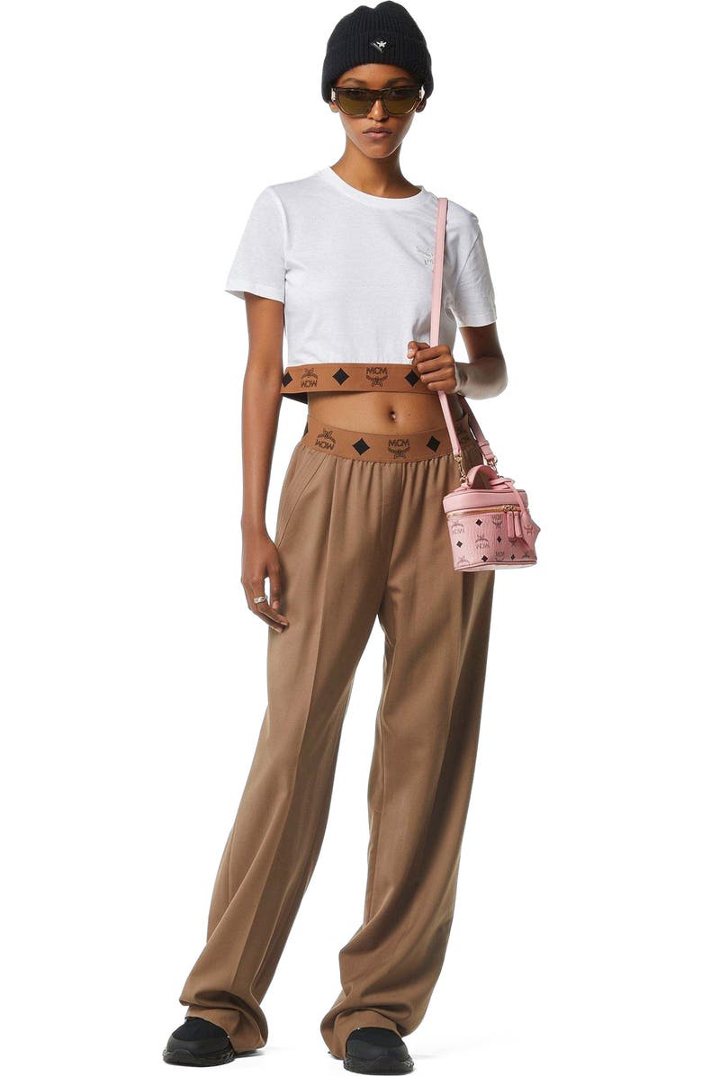 MCM Aren Vanity Case in Visetos Leather Mix, Main, color, Soft Pink