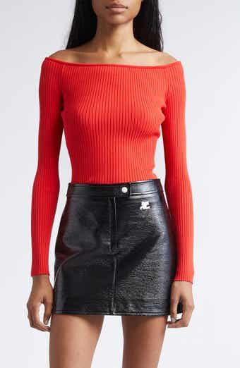 Courrèges Off the Shoulder Rib Top