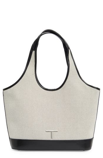 Tahari Riverside Tote & Shoulder Bag In Black And White